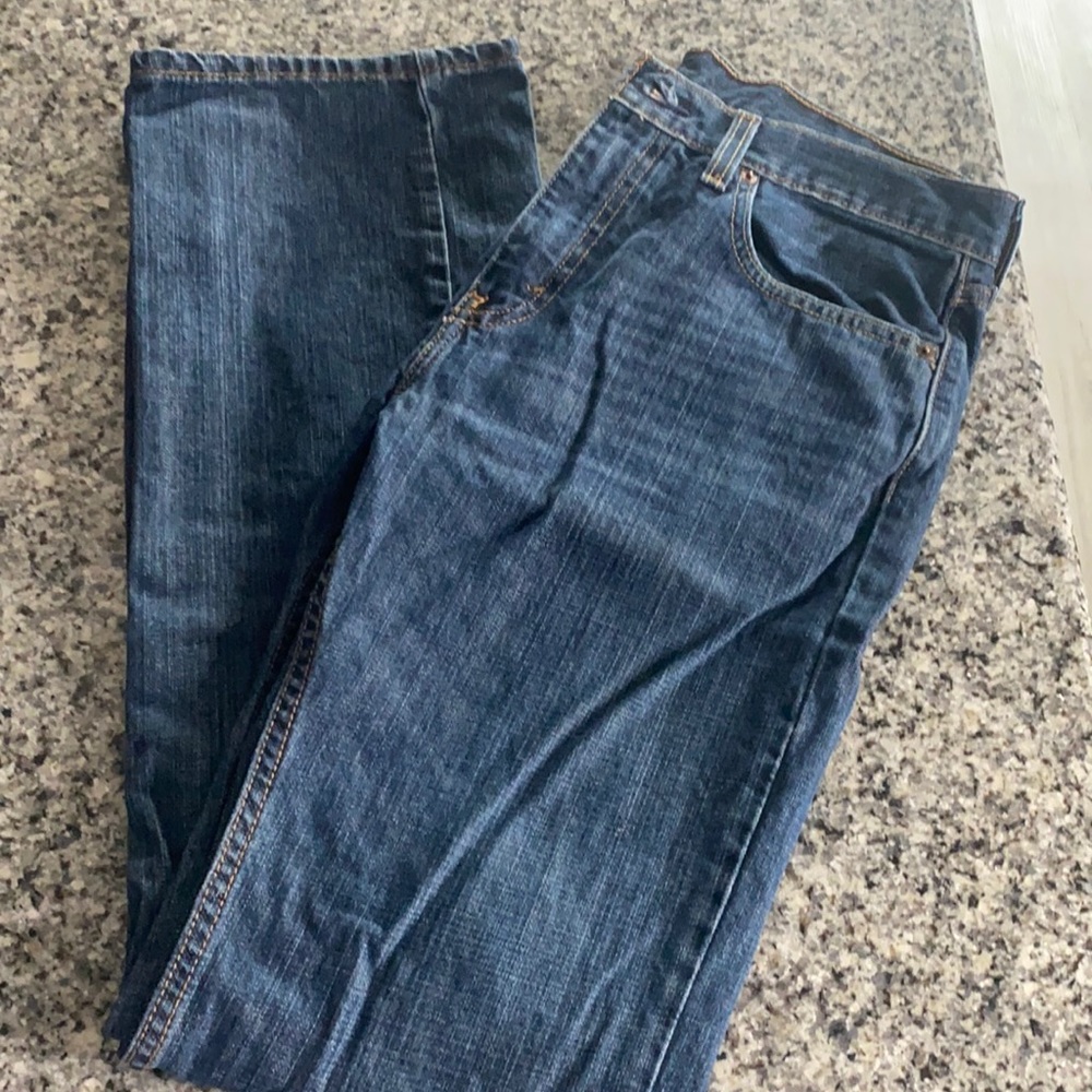 Men’s dark wash bootcut Levi’s